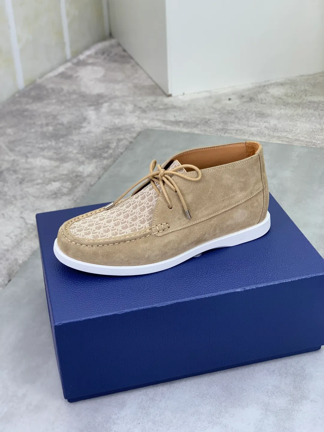 Men's Men's Shoes 💰P580 New Niuli💰High Version 💎💎💎Dior Original! Top Italian purchasing agent! Men's high-top business casual leather shoes, original imported calfskin upper, oiled edges, ultimate texture, gentleman style, imported cowhide lining inside, top-quality original Italian rubber outsole, first-class workmanship, top quality! Size: 39-44 (45 customized)